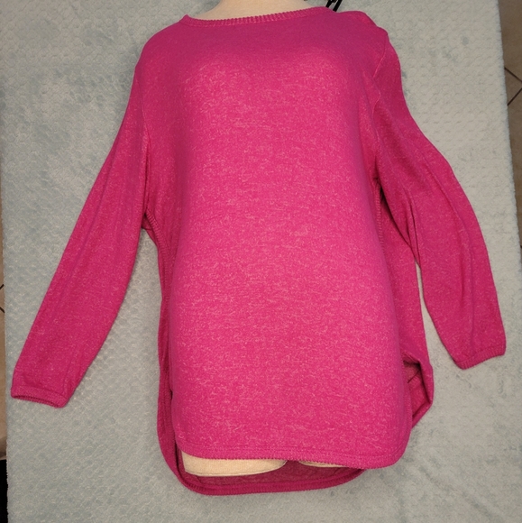 NEW Per Se WOMENS Pink Braided sides Sweater-SOZE 2XL - NWT - Picture 8 of 13